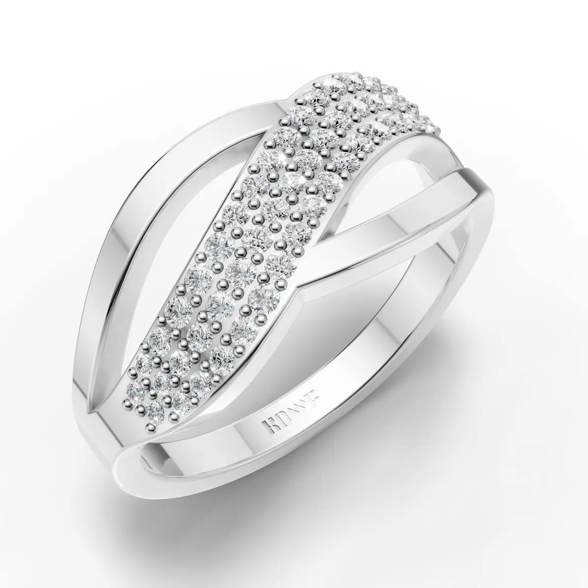 Crossover Diamond Ring